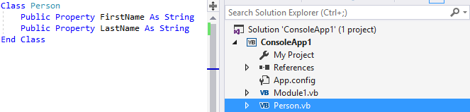 Screenshot of Inline result - Visual Basic.