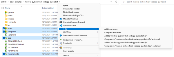 Screenshot: Zippen von Dateien in einer ZIP-Datei mithilfe von 7-Zip.