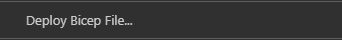 Screenshot von Visual Studio Code-Bicep-Befehlen im Kontextmenü für JSON-ARM-Vorlagen.