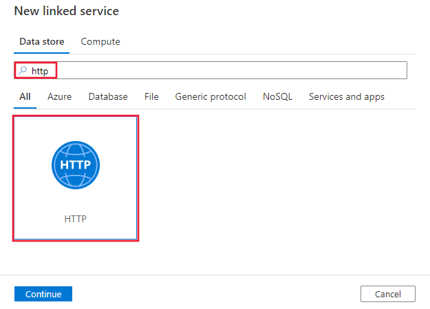 Screenshot des HTTP-Connectors.