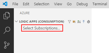 Screenshot, der den Azure-Bereich, den Abschnitt 