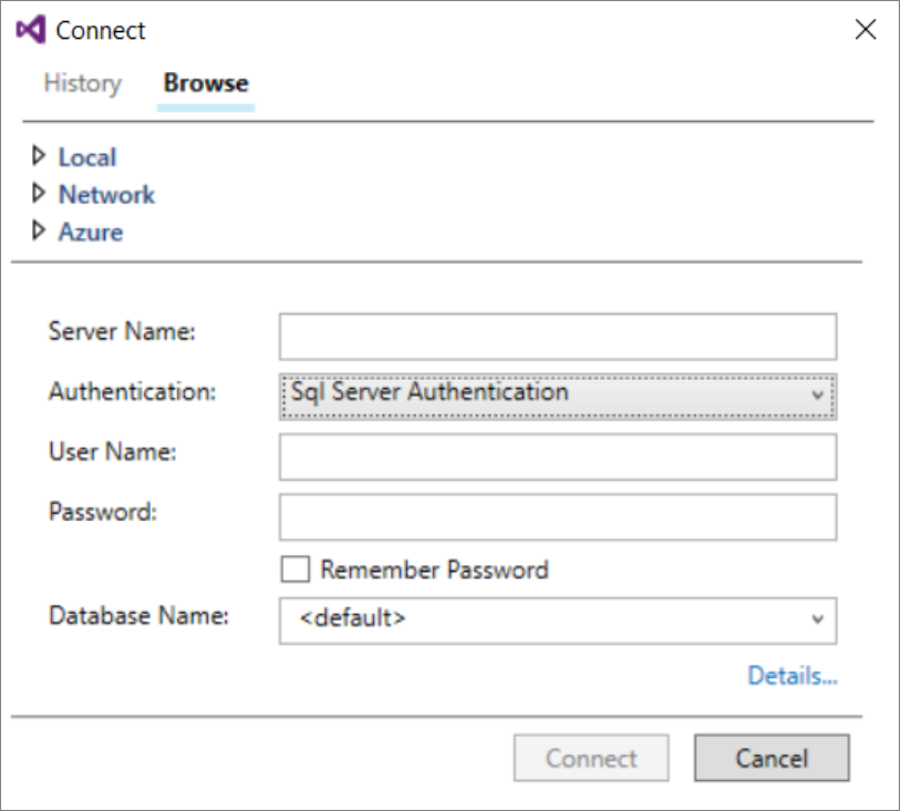 Herstellen einer Verbindung mit dem Server