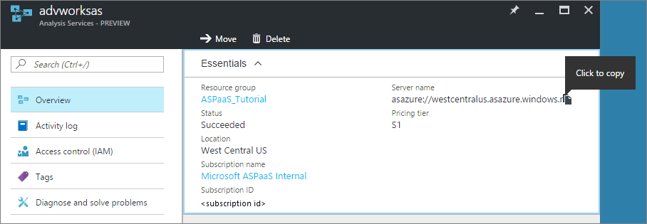 Abrufen des Servernamens in Azure