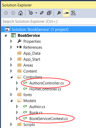 Screenshot des Projektmappen-Explorer-Fensters mit der Datei 