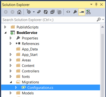 Screenshot des Projektmappen-Explorers mit der Ordnerhierarchie, in der die Datei 