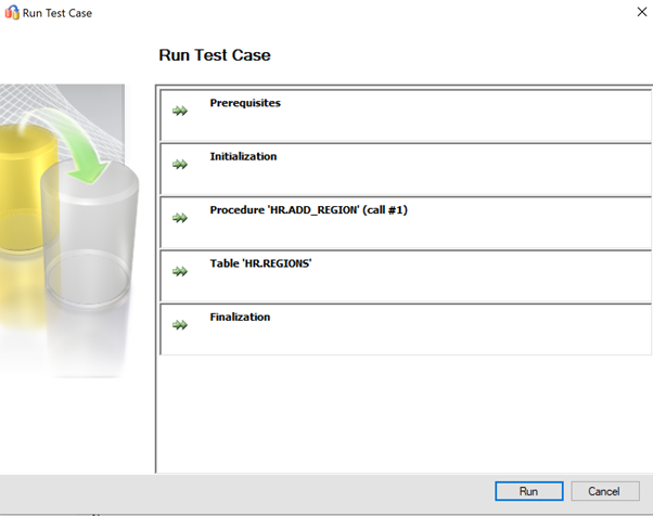 Screenshot des Schritts zum Starten des Testfalls.