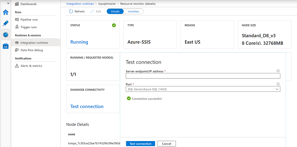 Überwachen Ihrer Azure-SSIS IR&nbsp;– Kachel „DIAGNOSE“