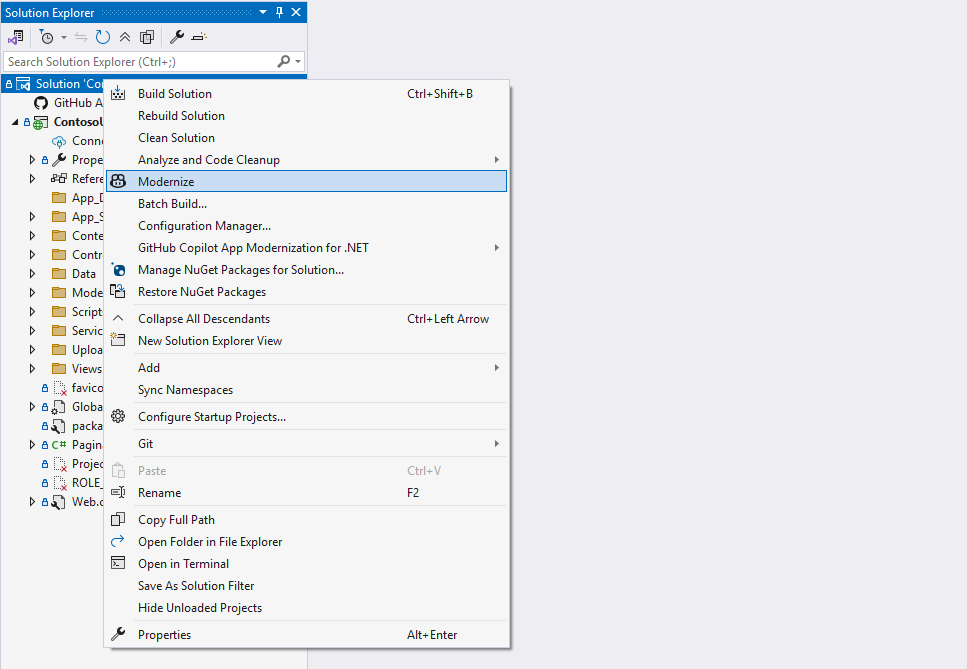 Screenshot der Option 