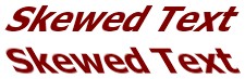 Geneigter Text mithilfe von SkewTransform