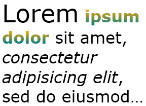 Text, der mit dem FormattedText-Objekt angezeigt wird