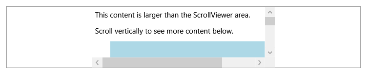 Ein Screenshot eines ScrollViewer-Containers, der die Bildlaufleisten in WPF veranschaulicht.