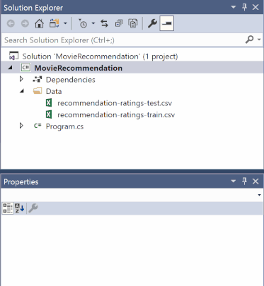 GIF eines Benutzers, der in Visual Studio die Option 