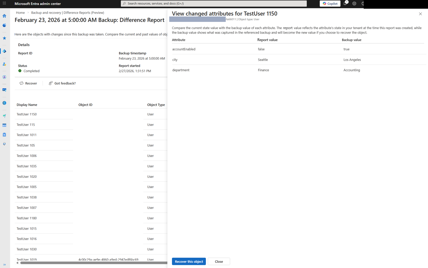 Screenshot des Bereichs 