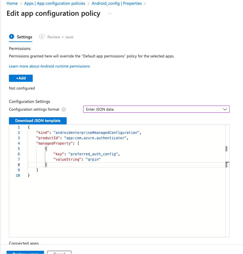 Screenshot, der zeigt, wie sie die QR-Codeauthentifizierung konfigurieren.
