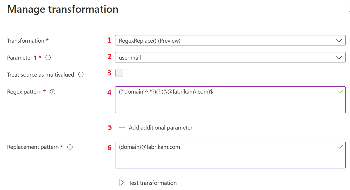 Screenshot der ersten Transformationsebene.