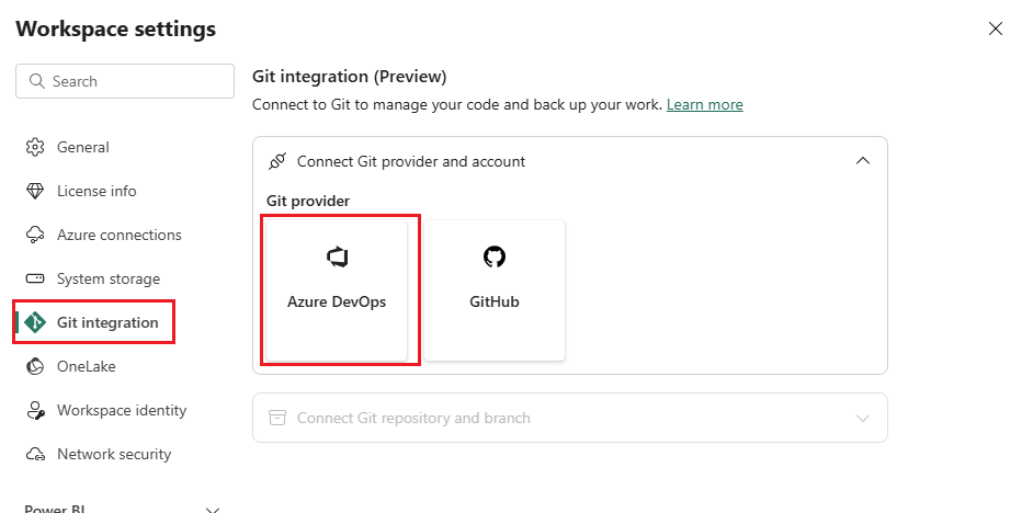 Screenshot des Arbeitsbereichs mit angezeigter Link 