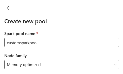 Screenshot mit benutzerdefinierten Poolerstellungsoptionen.