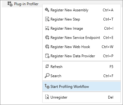 Starten Sie den Profilerstellungsworkflow.