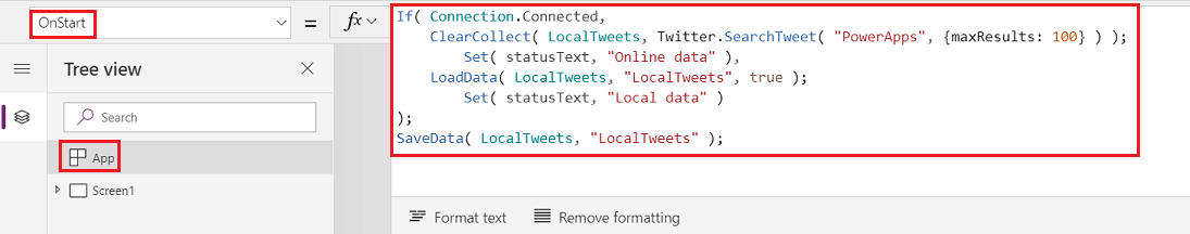 Formel zum Laden von Tweets.