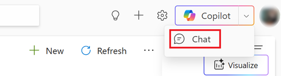 Screenshot von Microsoft 365 Copilot in einer modellgesteuerten App