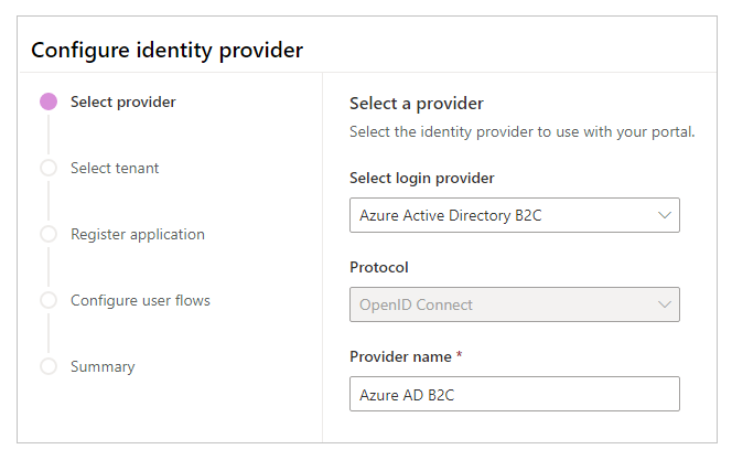 Azure AD B2C-Anbietername Azure AD B2C-Anbietername