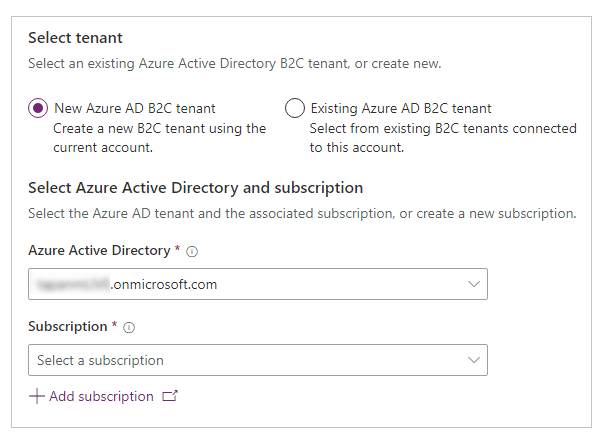 Erstellen eines neuen B2C-Mandanten Azure AD Einen neuen Azure AD-B2C-Mandanten erstellen
