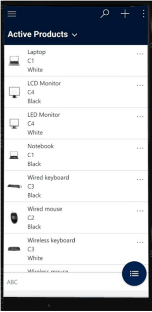Modellgesteuerte App-Startseite.