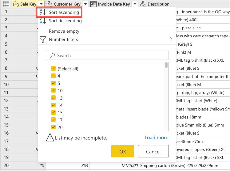 Screenshot des Kontextmenüs, in dem Sie das Feld 