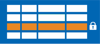 Dekorative Grafik zu Sicherheit auf Zeilenebene.