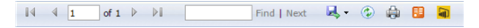 Screenshot der Berichtssymbolleiste für Reporting Services.