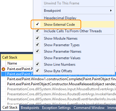 Anzeigen von externem Code mithilfe des
