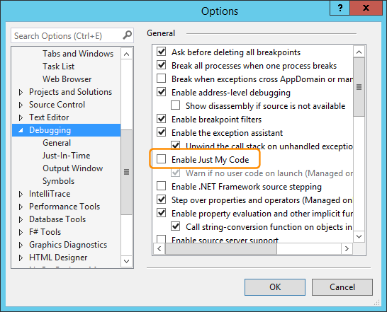 Anzeigen von externem Code mithilfe des Dialogfelds 