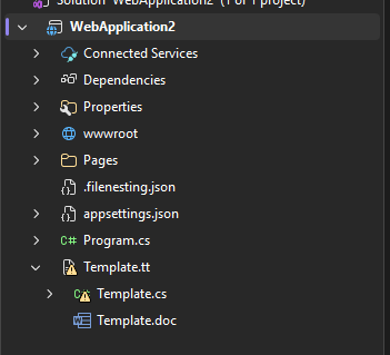 Screenshot, der die Auswirkung der AllExtensions-Regel zeigt.