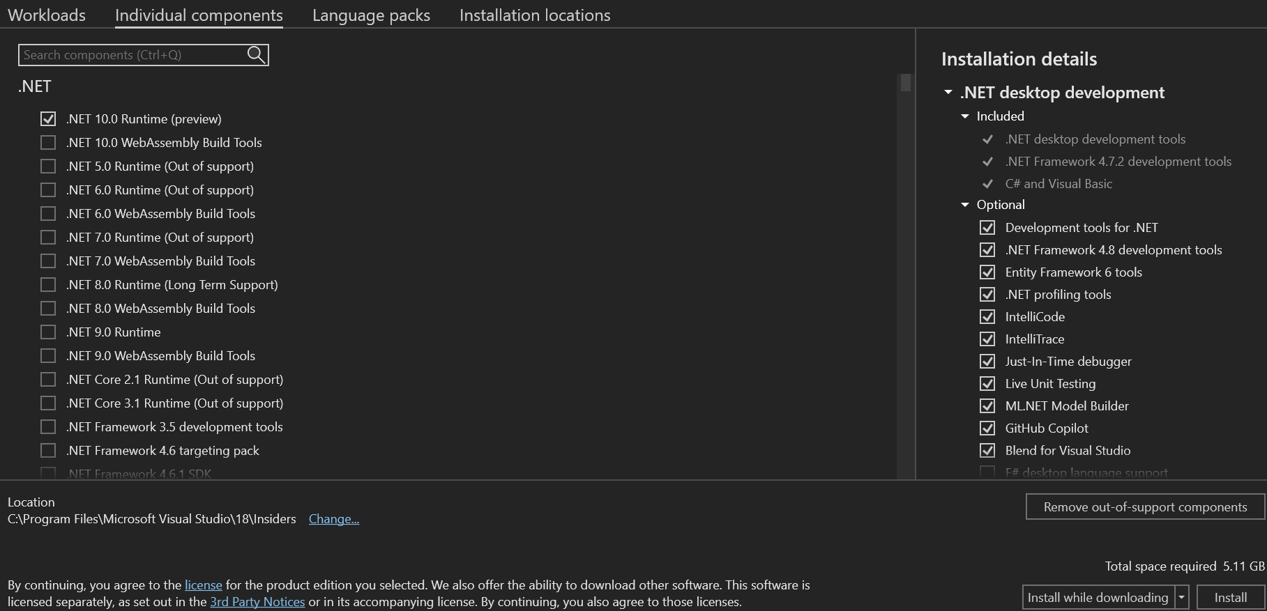 Screenshot der Registerkarte 