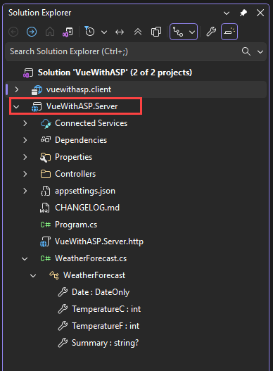 Screenshot zeigt geöffnete Projekteigenschaften. 