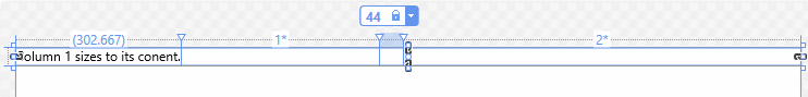 Ein 4-Spalten-Gitter im Visual Studio-Designer