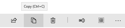 Screenshot eines Tastenkürzel in einer QuickInfo.