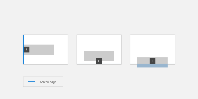 Screenshot der Ausrichtung des Keytip-Bildschirmrands
