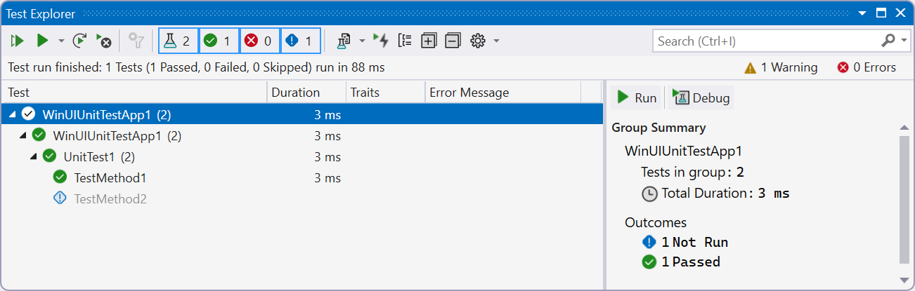 Screenshot des Fensters 