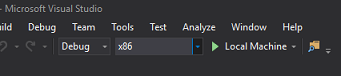 Screenshot des Visual Studio-Bildschirms 