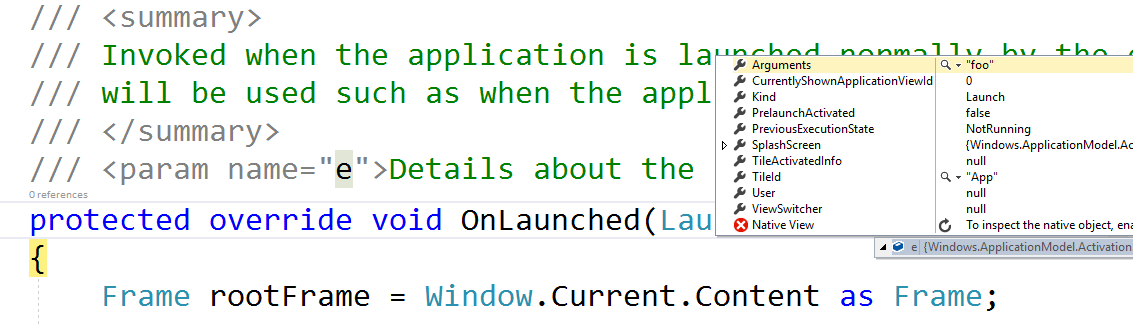 Screenshot der Befehlszeilenargumente für C++ und JS.