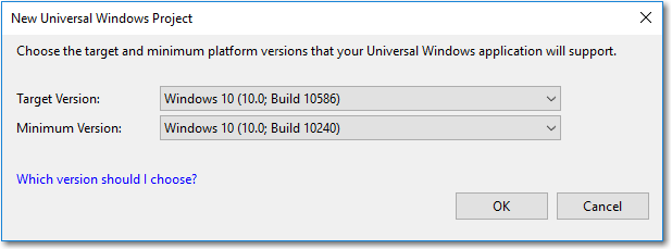 Das Ziel-SDK in Visual Studio festlegen