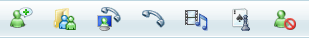 Screenshot der Symbolleiste mit großen, nicht bezeichneten Symbolen 