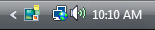 Screenshot der Statusleiste mit blauen Symbolen 