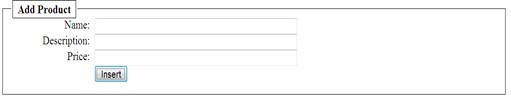 [Screenshot shows a form that will display on the page in a browser.]