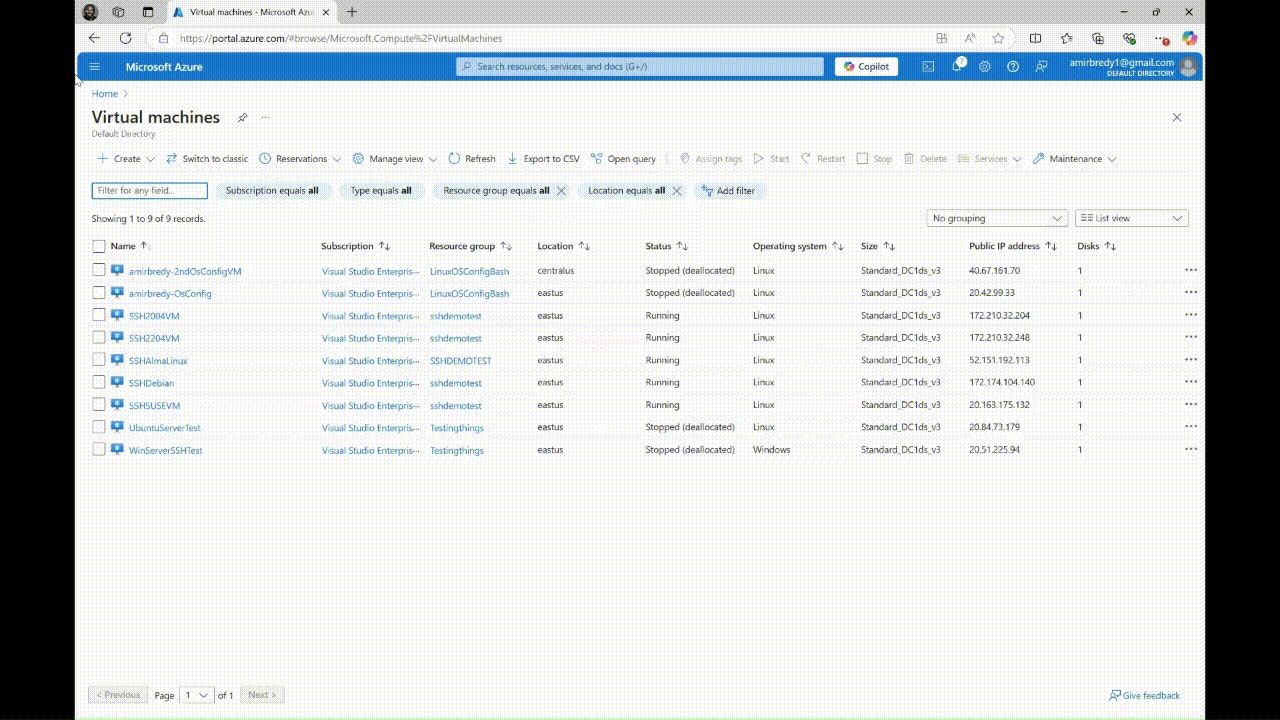 GIF showing how to set Audit SSH Policy
