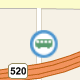 2c751486-1ded-421c-be12-cd235576e1ce Image that shows a circle with a green bus within it as the pushpin icon style
