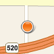 54d50e0c-5425-4cb1-bbdf-8c3da904b2ce Image that shows a large white circle with an orange circle within it as the pushpin icon style