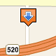dc992382-ce01-4fa6-9444-2708c7089c31 Image that shows a mid-sized orange box with an upside down arrow as the pushpin icon style