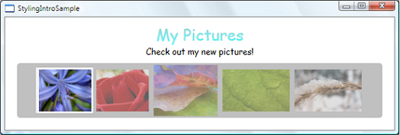 StylingIntro_EventTriggers Styling sample screenshot